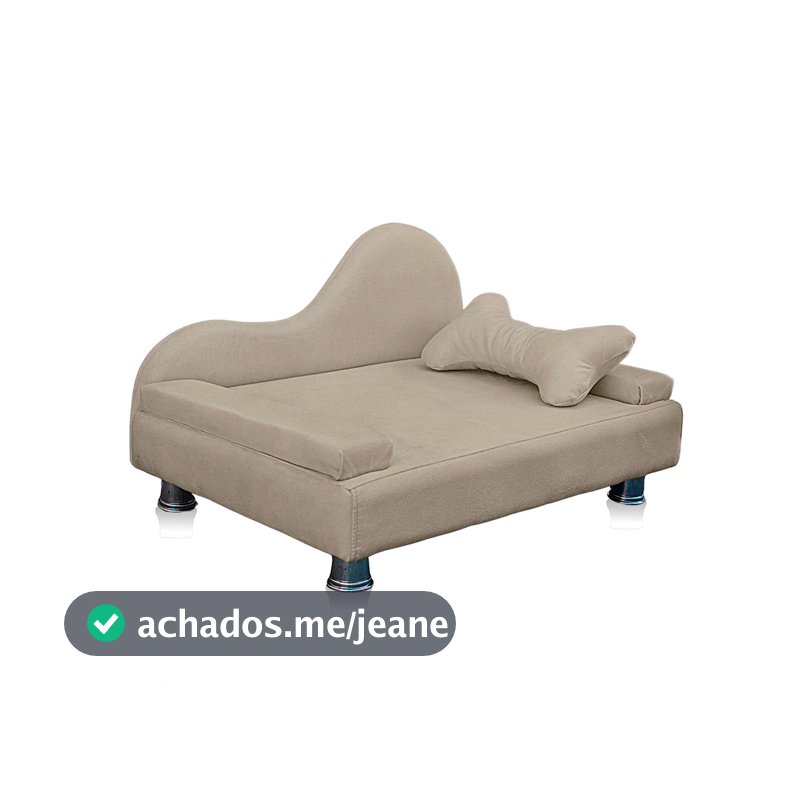 Mini Sofá Cama Divã Pet Cães e Gatos Orgânico Confortável e Reforçado Suede