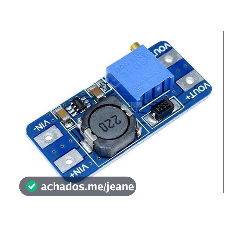 Regulador De Tensão Mt3608 Conversor Step Up Arduíno, Arduino Mega, Arduino Uno, Esp8266, Esp32, W5100, Hc-05, Hc-06