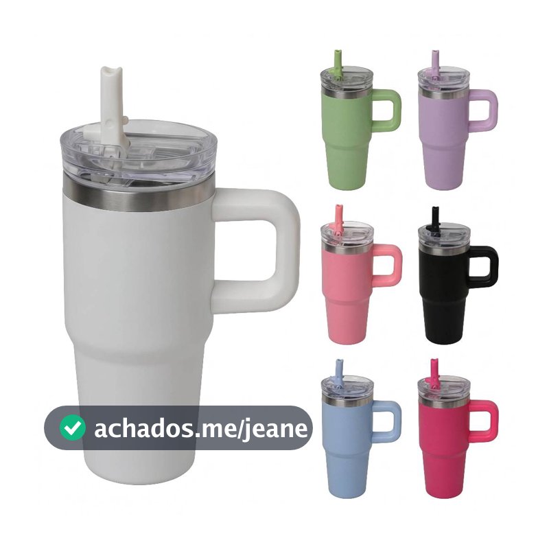 Copo Termico Isolado A Vácuo 14oz 420ml Garrafa Inoxidável Com Alça Portátil，Bocal de sucção dobrável
