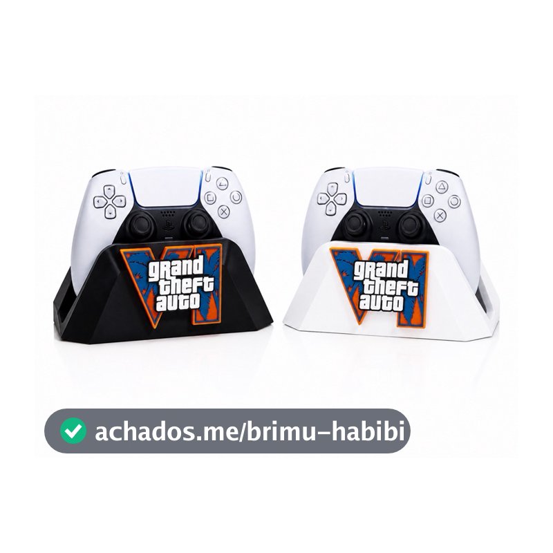 Suporte Base Controle PS5 GTA 6 GTA VI DualSense Gamer e PlayStation 5 Premium