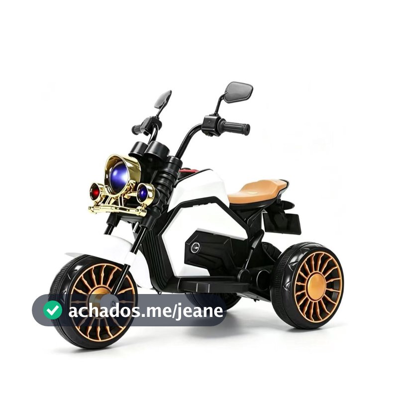 Motocicleta elétrica infantil dual drive com música--5180
