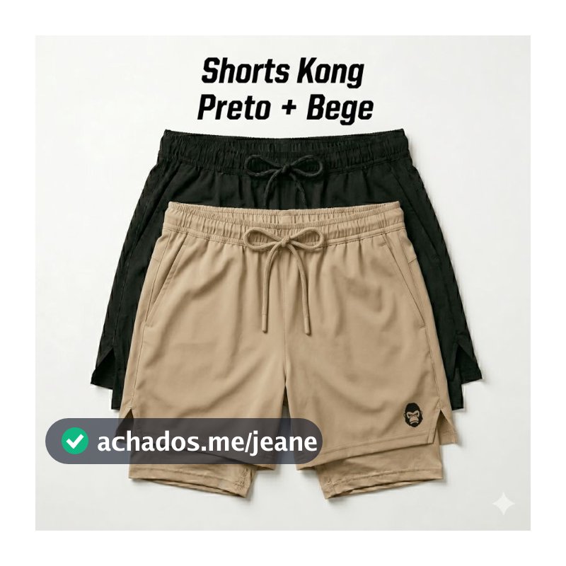Bermuda Masculina Kong com Forro Duplo para Máximo Conforto