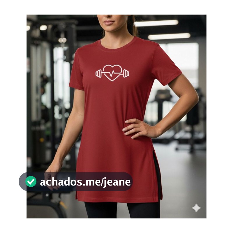 Blusa Feminina Long Line Tapa Bumbum Fitness Academia