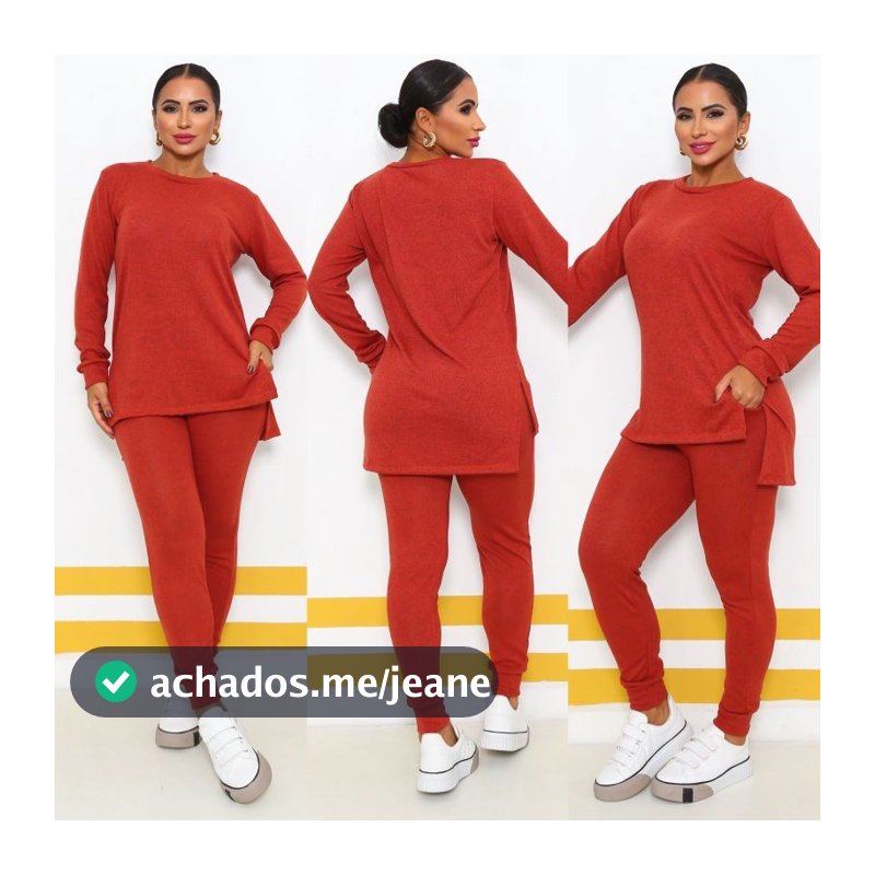 conjunto  de  calça  e blusa moda femenina com  bolso  tamanho  g, gg  veste  super bem