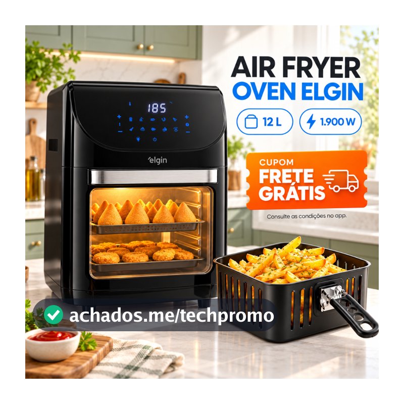 Fritadeira Air Fryer 12 Litros Family Oven Fry Elgin 1900W