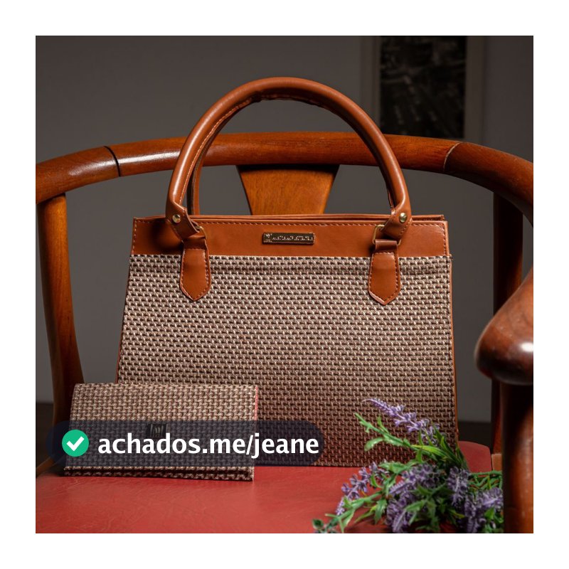 Bolsa Feminina Satchel Pasta Tote De Ombro + Carteira Feminina