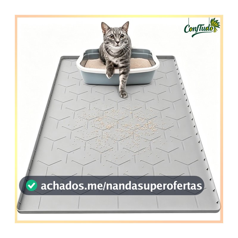 Pet Silicone Mat 87x57cm Waterproof Moisture-resistant Cat Litter Box Easy to Clean