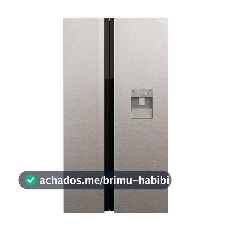 Refrigerador Side By Side Philco 486L Inox Eco Inverter PRF504ID