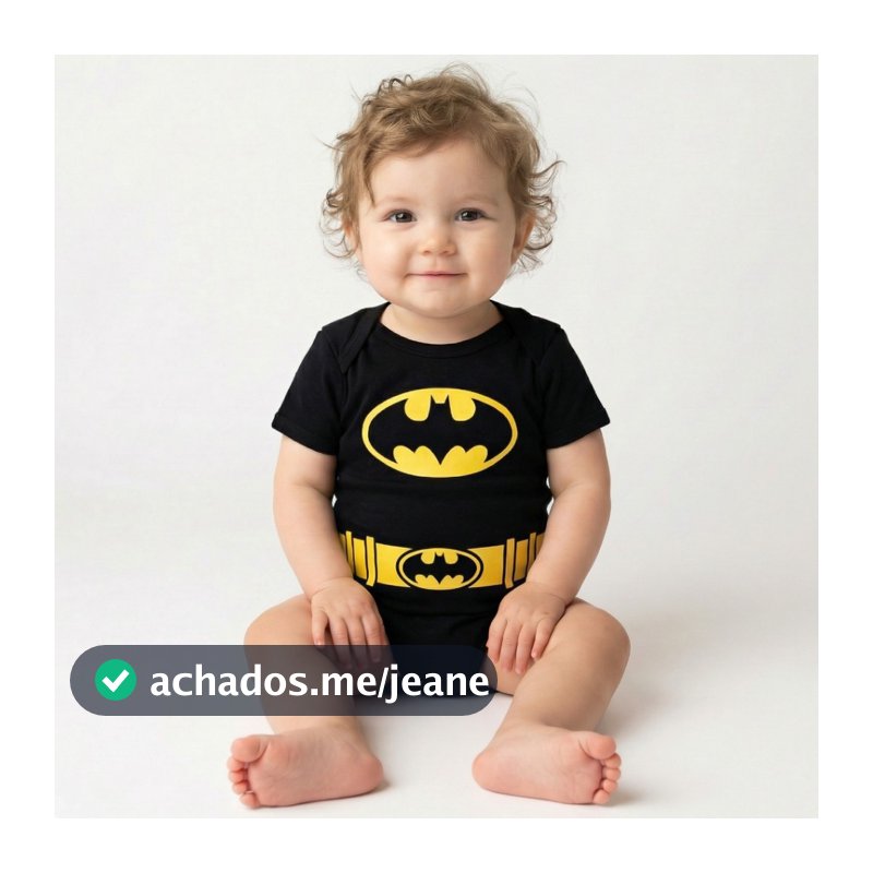 Body Bebê Batman Menino Conjunto Infantil    Mesversario Temático Envio Rápido Barato Promoção