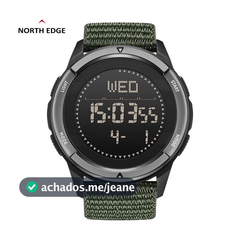 NORTH EDGE ALPS Original Fibra De Carbono Bússola Metrônomo Nadador Homens Esportivos Relógio 50 Metros À Prova D