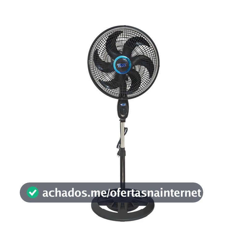 Ventilador de Coluna Camperluz Solaris 48cm 6 Pás 3 Velocidades Oscilação Altura Regulável Silencioso, Seguro