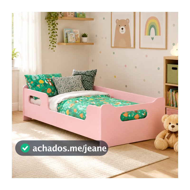 Cama Montessoriana Infantil Encanto Com Colchão Para Quarto Mini Cama Moderno Elegante
