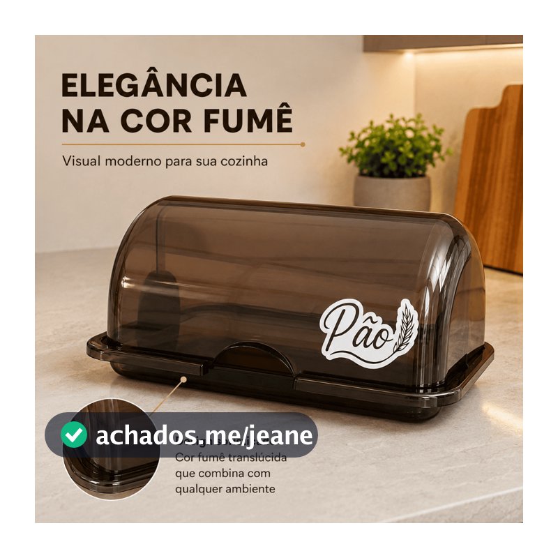 Porta Pão Francês ou Forma Fumê Personalização Exclusiva Acrilico