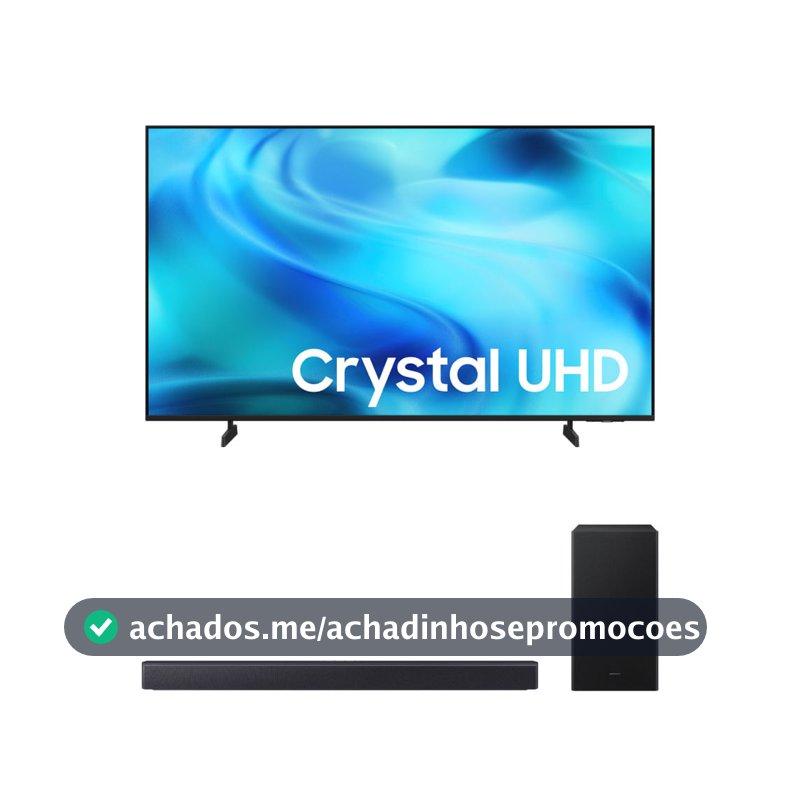 Samsung Smart TV 50" Crystal UHD 4K U8000H + Samsung Soundbar B450F 2.1 canais