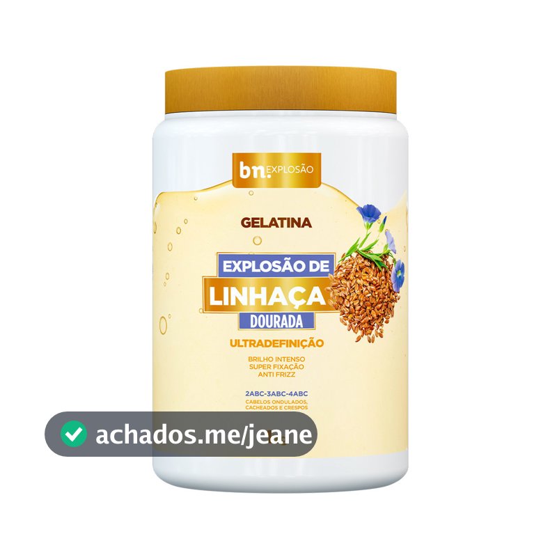 Gelatina Explosão de Linhaça 1Kg bn.Cachos