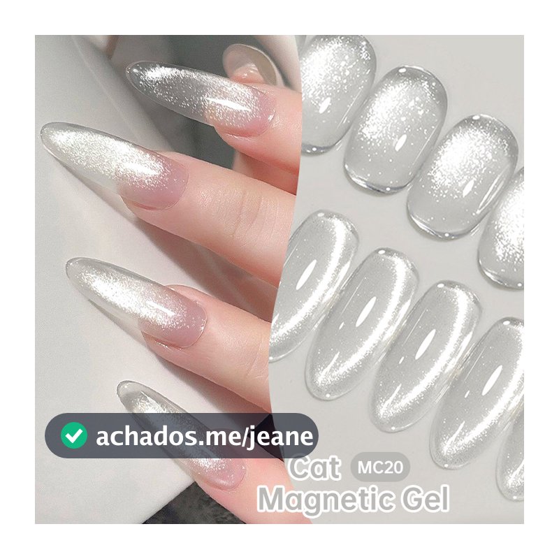 Luar Branco Olhos De Gato Gel Magnético Esmalte Prata Vermelho Brilhante Verniz Da Arte Do Prego UV LED Embeber Fora Sup