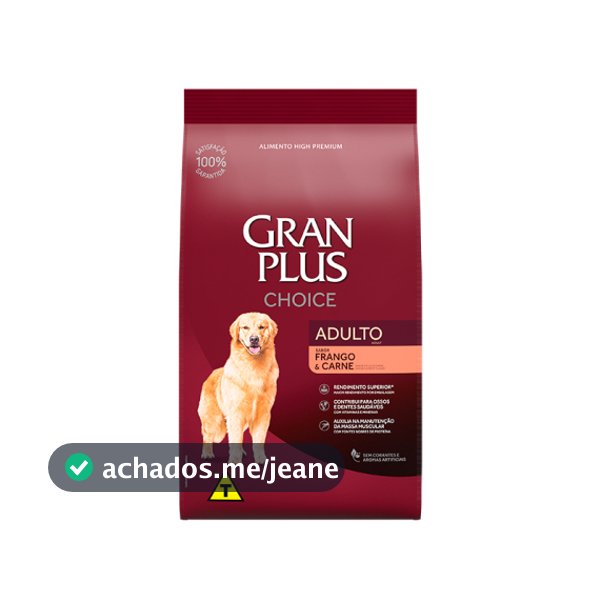 Ração GranPlus Choice Carne e Frango 10,1kg