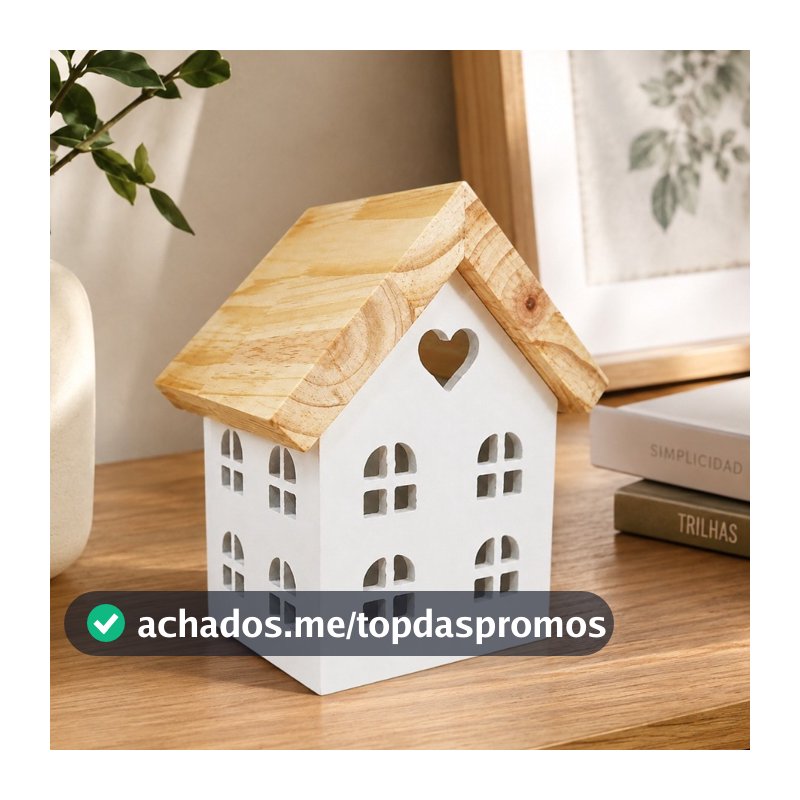 Casinha Decorativa em MDF Enfeite Casa Decoração Artesanato Mini Casa