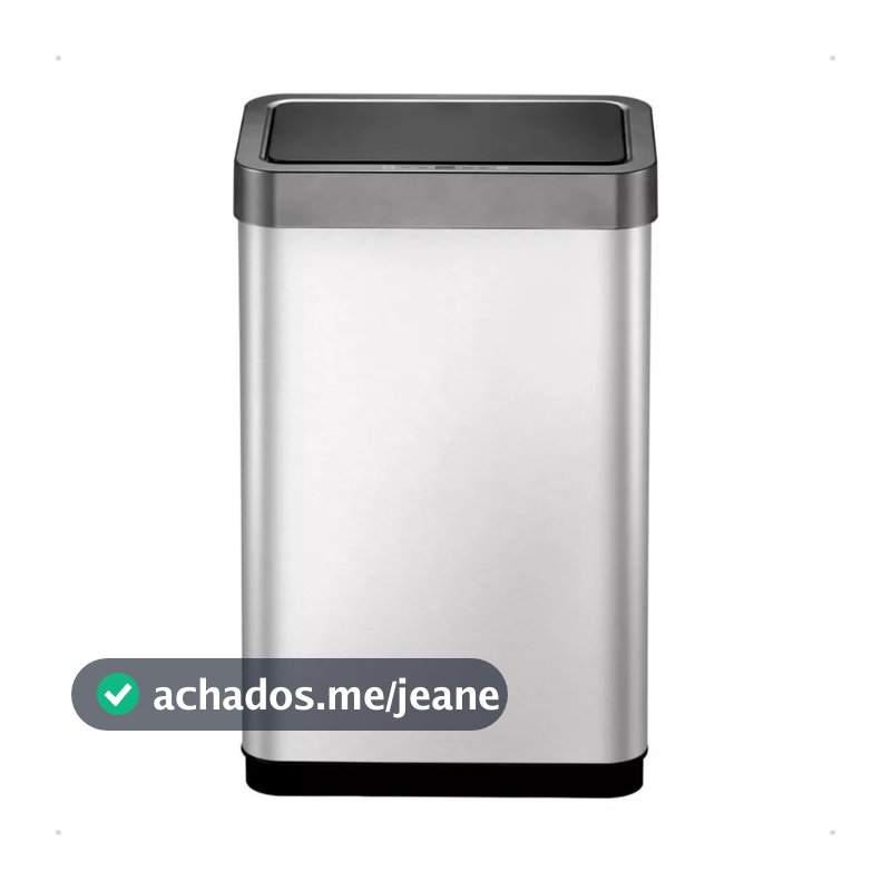 Lixeira Automática com Sensor Inteligente 50L Aço Inox - MODERNA