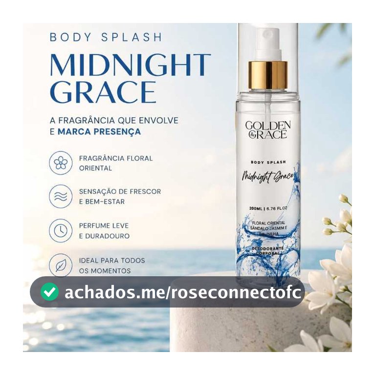 Body Splash Midnight Grace – Golden & Grace - Body Splash Feminino - 200ML