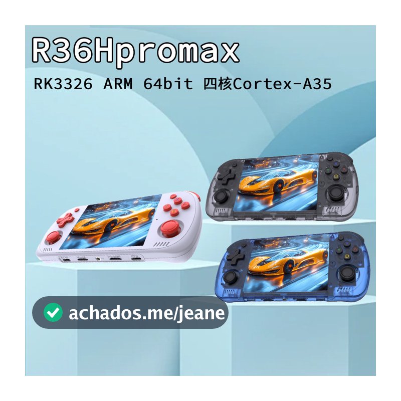 R36H PRO MAX Retro Portátil Console De Videogame 20000 + Jogos Open Source ArKOS Tela IPS De 4.2 "