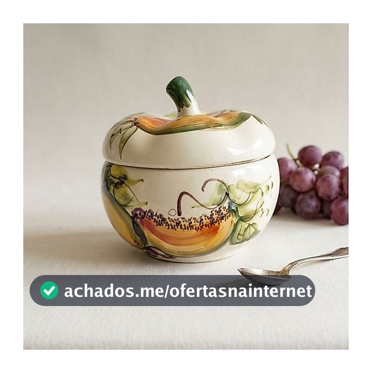 Tigela Abóbora em Cerâmica Artística pintada a mão.
