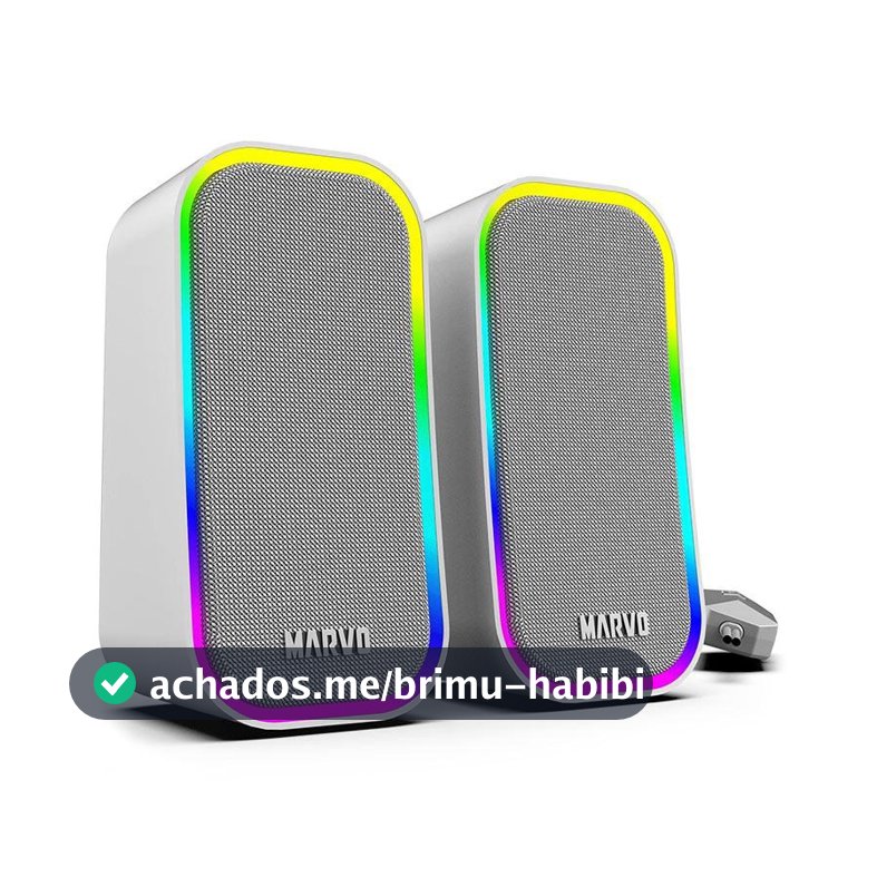 Caixa de Som Marvo SG-285, RGB, 3W RMS, Cinza, SG-285-GY