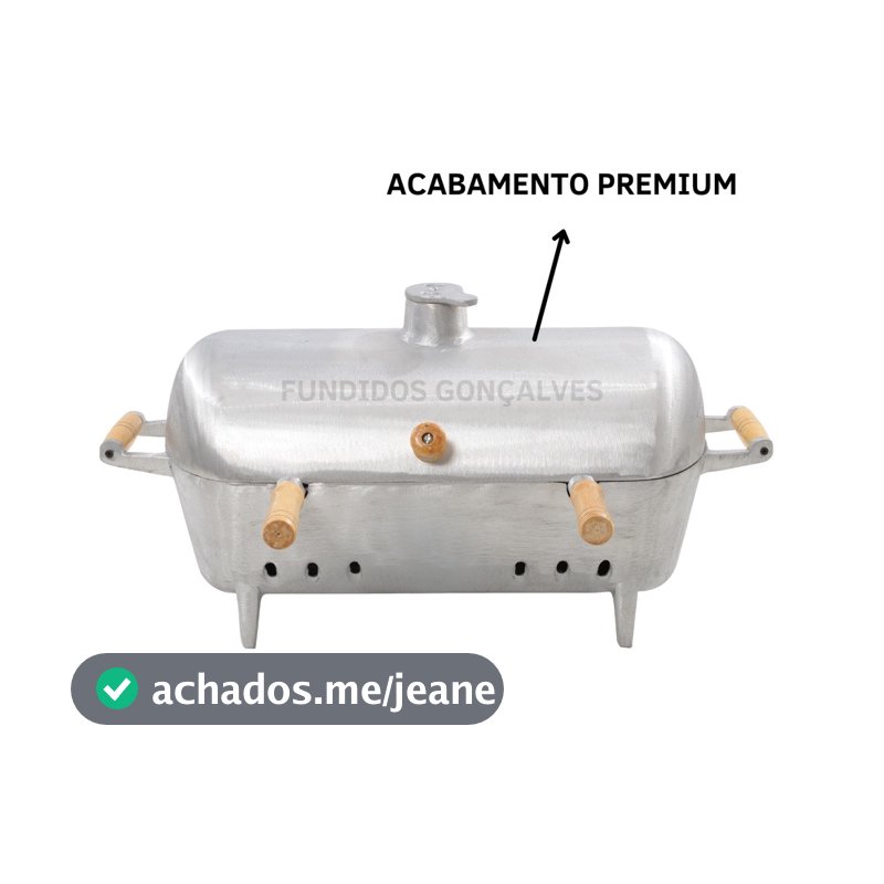 Churrasqueira A Bafo Grande Em Aluminio Fundido