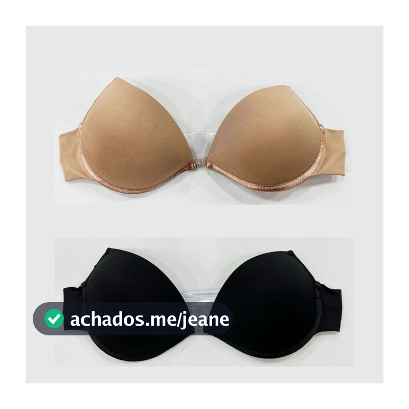 Kit 1 e 2 Sutiã Costa Nua Com Alça De Silicone Removível E Ajustável Com Bojo Sutian Soutien