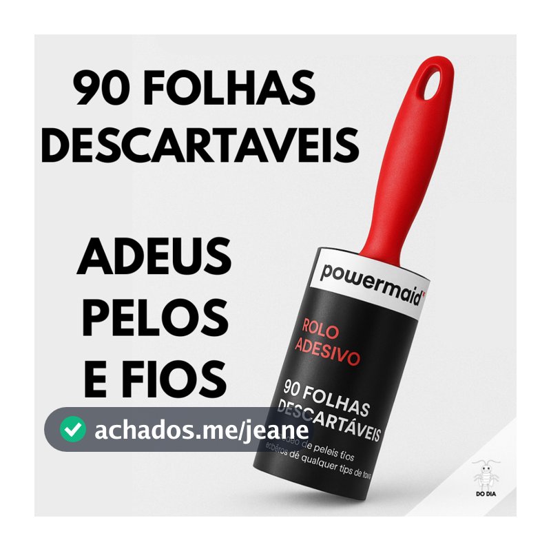 Rolo Adesivo Tira Pluma Pelo Cabelo da Roupa, 90 Folhas Descartaveis - Baratão