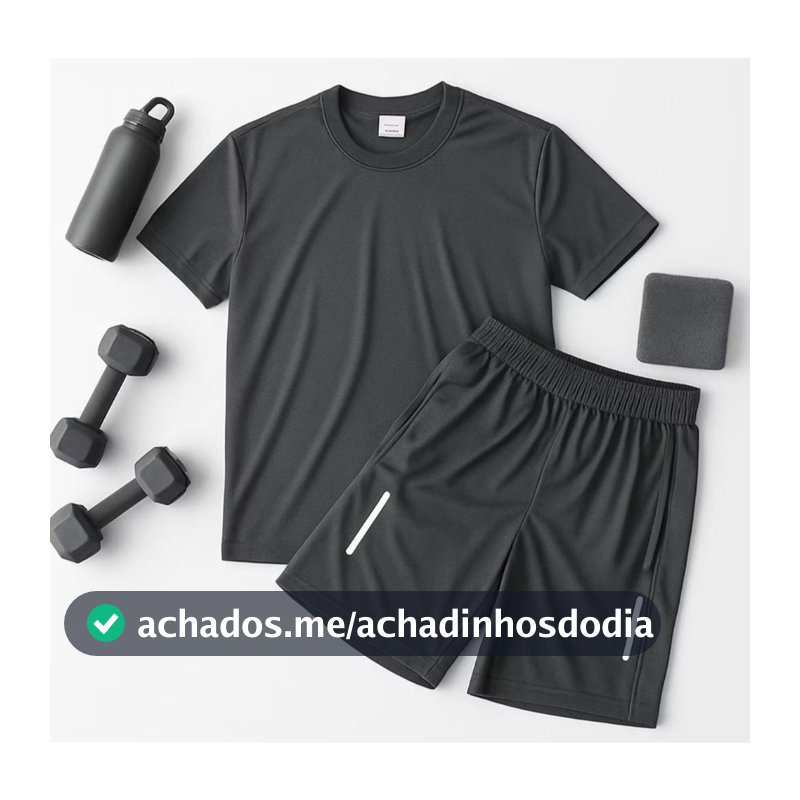 Kit Camiseta Shorts Conjunto Dry Fit Moda Masculina Camisa Bermuda Refletivo Academia Treino