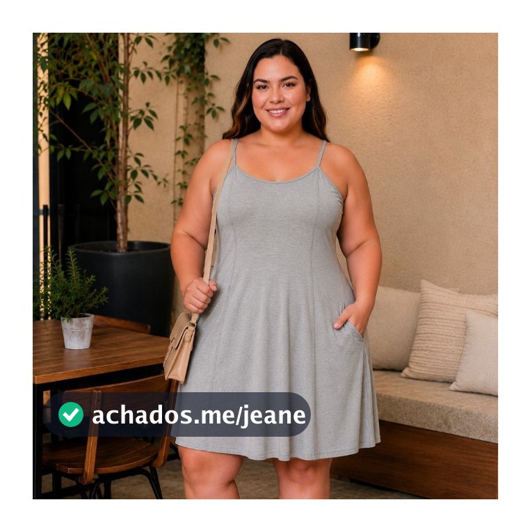 Vestidinho Confortavel Plus Size Com Elasticidade Alcinha e BOLSO Casual Para os Dia Quentes
