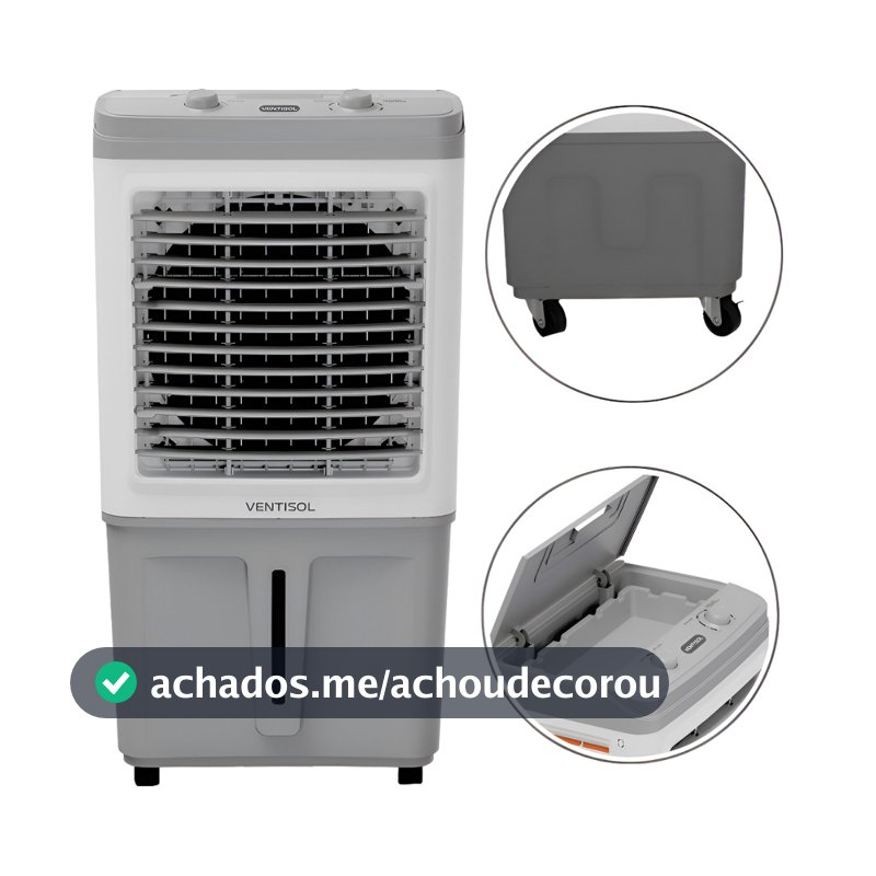 Climatizador De Ar Ventisol 60 litros150w Clin 60 Pro Com 4 Rodas  ( Selecione A VOLTAGEM )