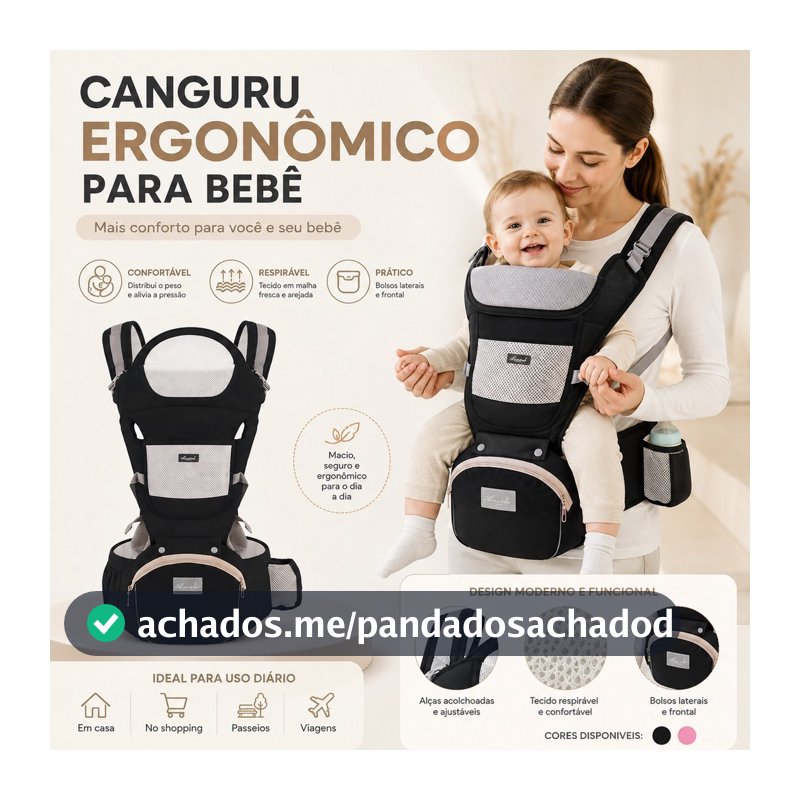 Banco De Cintura Para Canguru Bebe Passeio Varias Cores Mochila Infantil Hipseat CarrierPara Bebê premium novo geracao