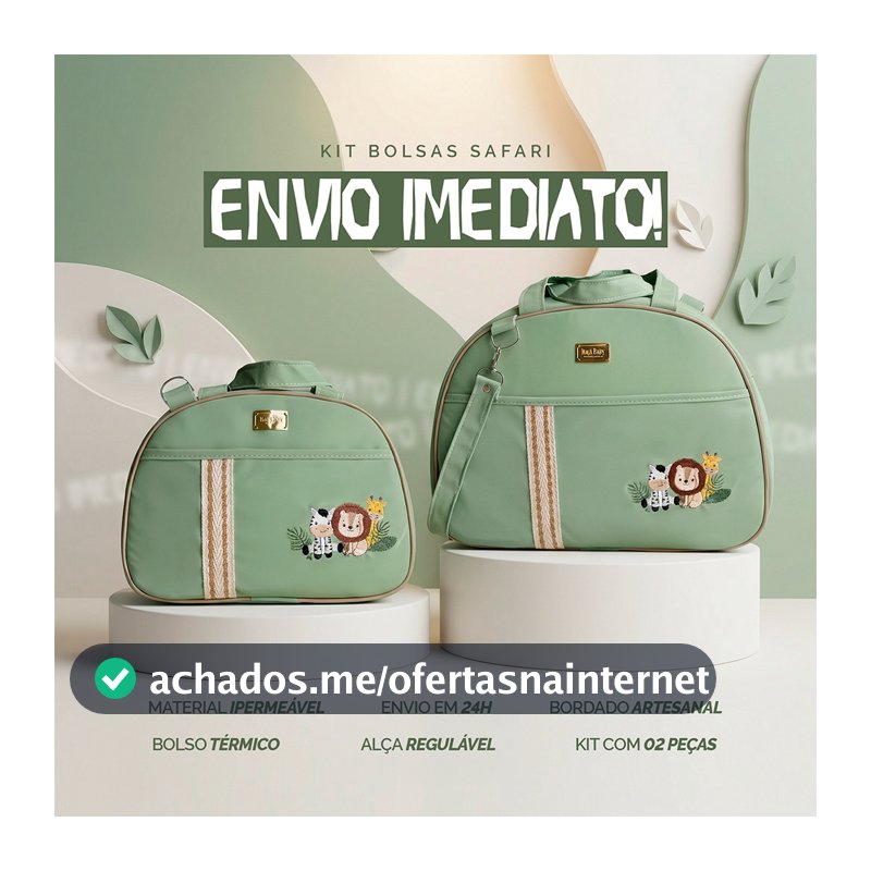 Bolsa Maternidade Kit de 2 Peças | Safari e Borboleta com Faixa I Térmica e Impermeável | Majoo Baby