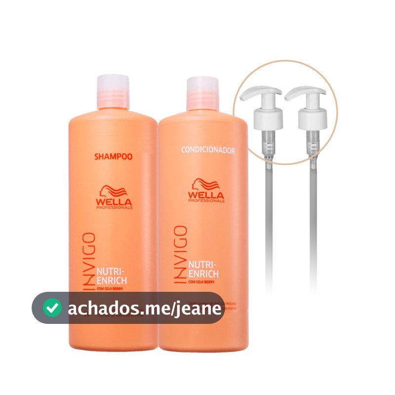 Kit Wella Professionals Invigo Nutri-Enrich Shampoo Condicionador e Válvula (4 produtos)