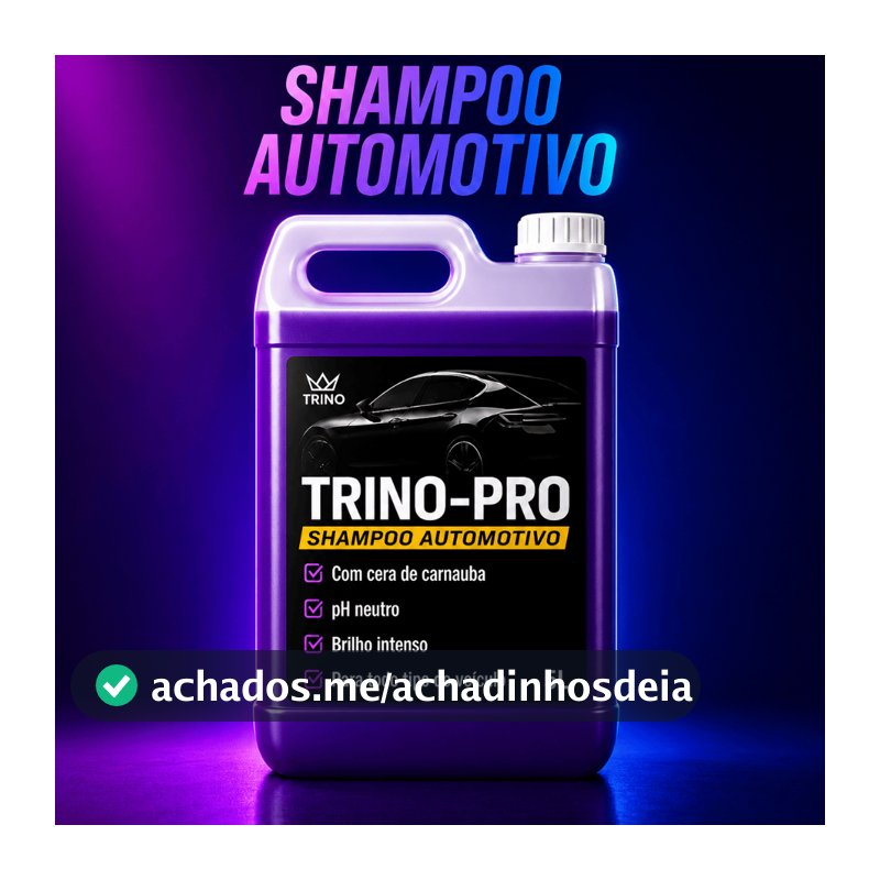 Shampoo com Cera de carnaúba pH Neutro para Lavagem de Carro e Moto Xampu Automotivo