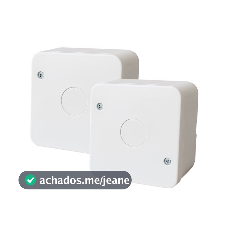 Kit Com 2 Caixas Organizadora CFTV Plástica P/ Câmeras De Segurança IP65 Sobrepor Externa