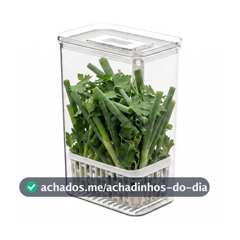 Organizador para Temperos Frescos 2,3L, Cor Cristal, linha Dry Coza