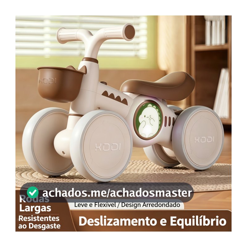 Bicicleta de Equilíbrio Buba Rosa Bebê 30KG - Estabilidade e Conforto com Som e Música -P25