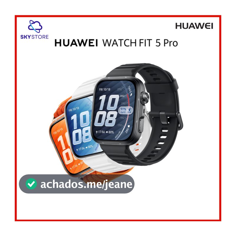 HUAWEI WATCH FIT 5 Pro, Smartwatch Relogio, Tela FullView AMOLED de 1,92", Mini Treino, 64 GB, ECG