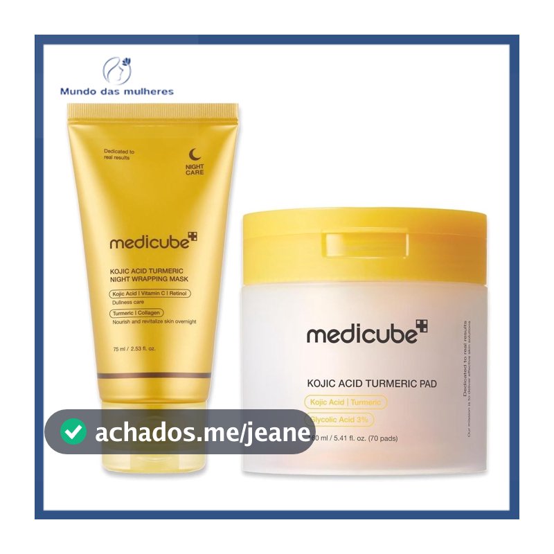 [NEW] Medicube Kojic Acid Turmeric Vita Toner Pad 160ml + Night Wrapping Mask 75ml