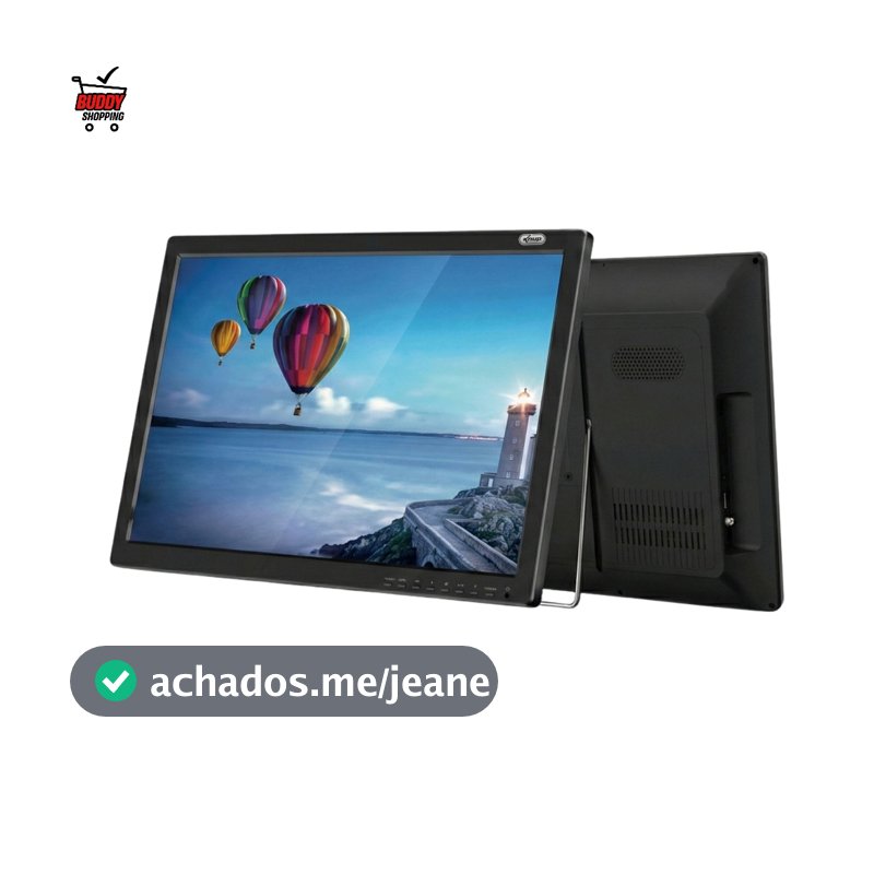 Monitor TV Portátil 19" Android 14 Smart TV Bateria 5000mAh Digital ISDB-T HDMI USB YouTube Netflix