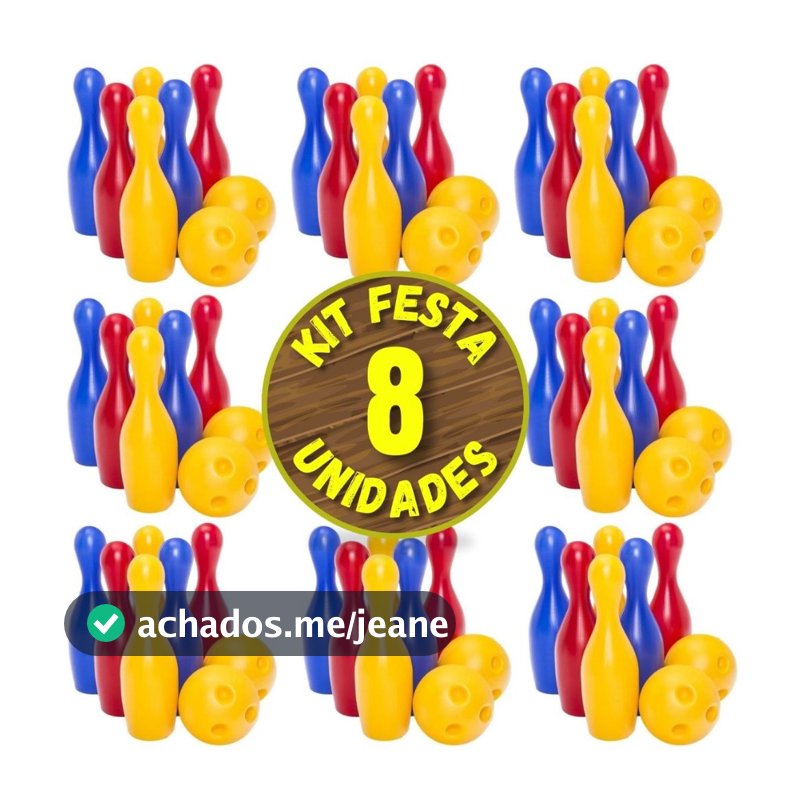 Kit 8 Boliche Infantil Brinquedo Atacado Lembrancinha Festa