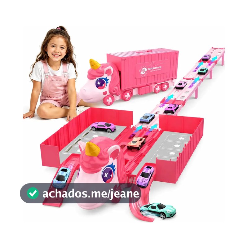 Caminhão Brinquedo Infantil Transformável Com Pista E Carrin