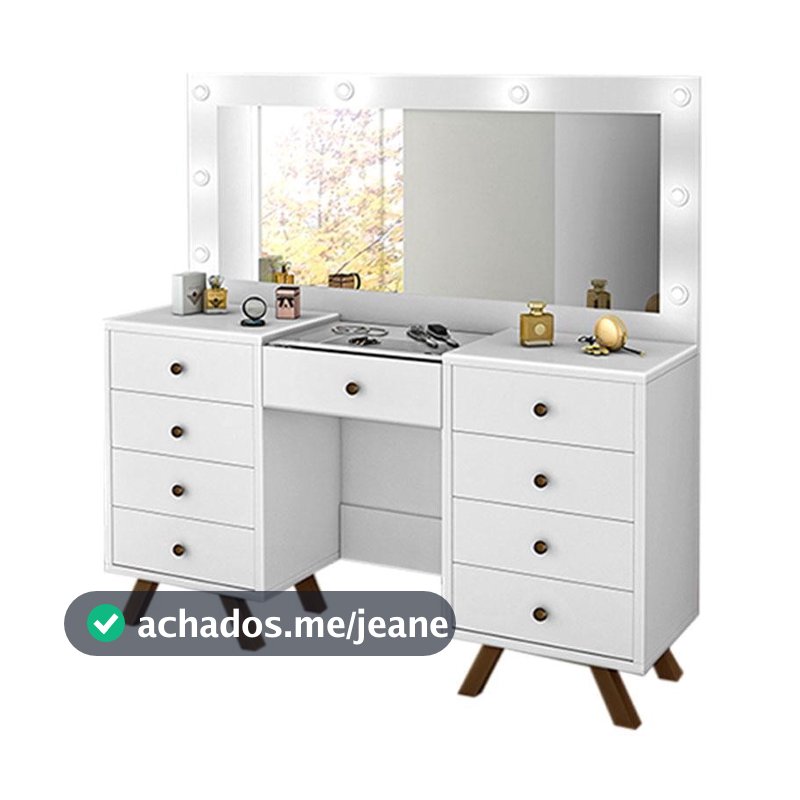 Penteadeira Camarim Mila Branco – Luapa Móveis