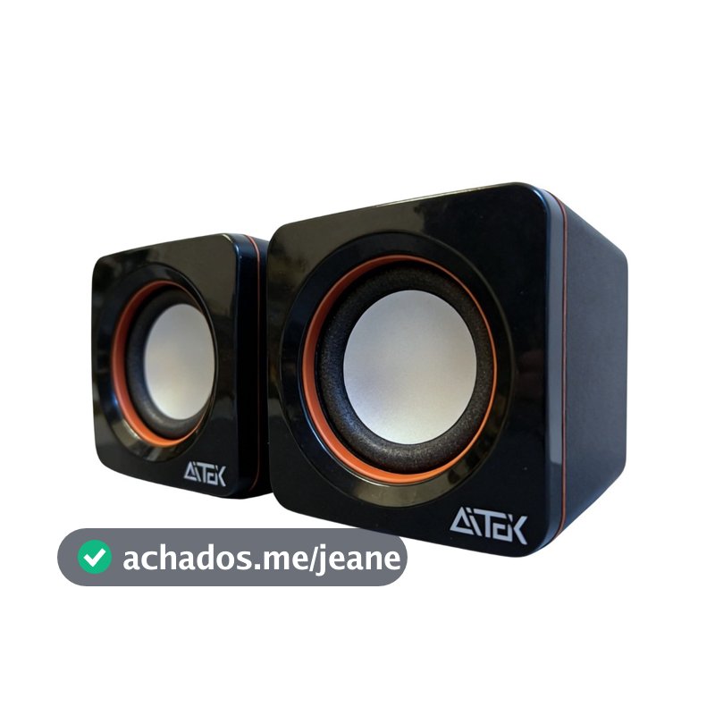 Caixa de Som para Computador USB 6W Aitek ACS-4511 para Home Office e Gamer