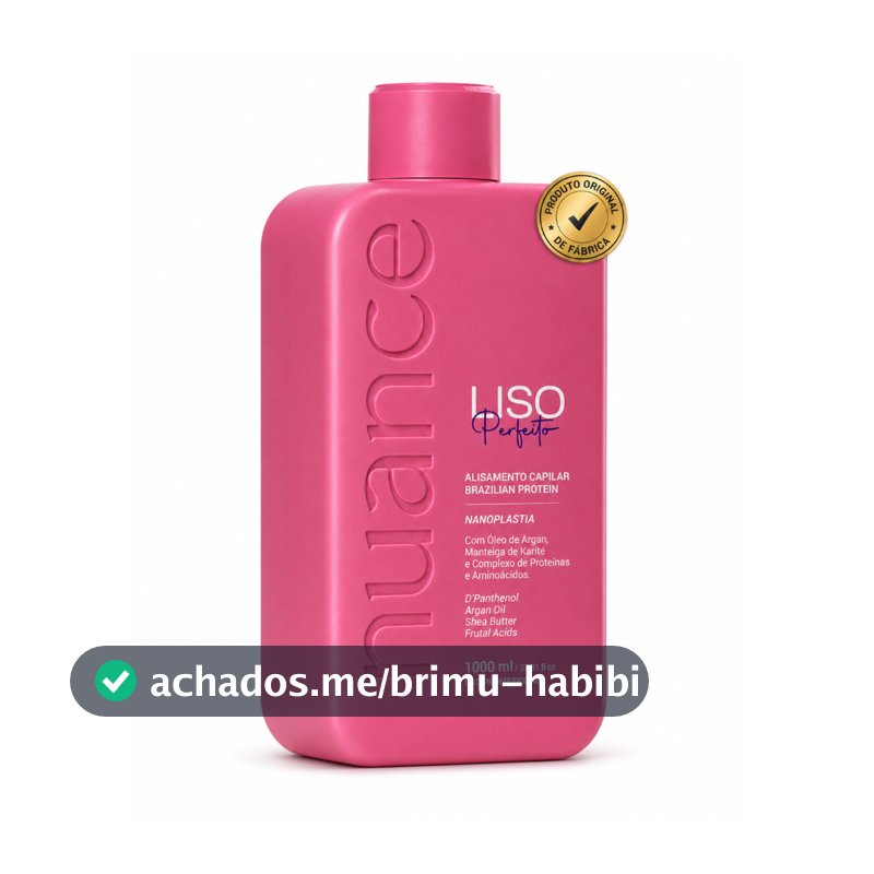 Liso Perfeito Nuance 1L Alisamento Capilar Sem Formol Progressiva Original