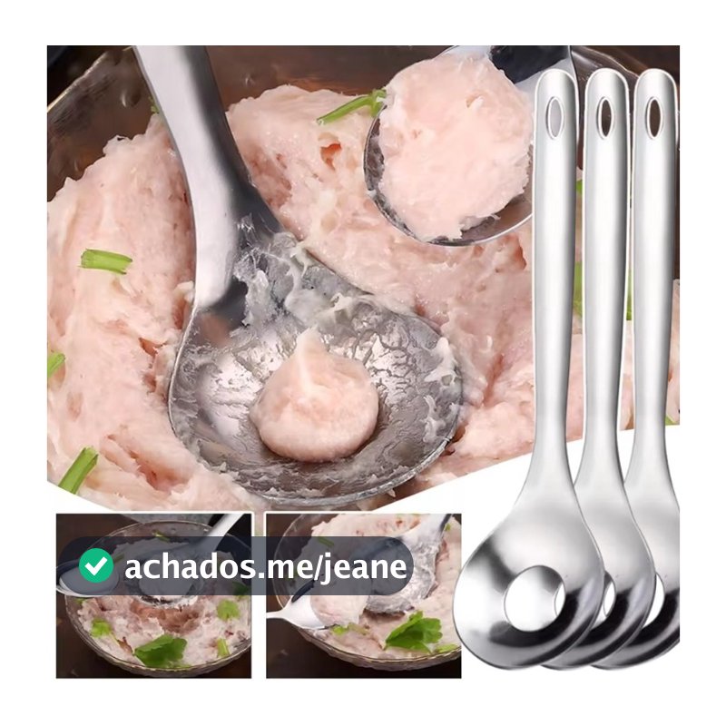 Colher De Almôndegas De Aço Inoxidável-Molde De Croquetes-Manual Para Fazer Bolas De Peixe Bolinhos De Carne De Arroz-Pr