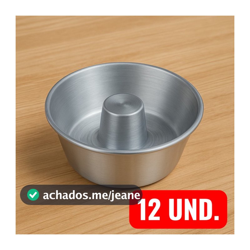 Kit Formas Nº12 Em Alumínio 300ml Para Bolo Vulcão Pudim Mini Bolo Doces Sobremesas